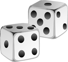 image of dice, random post