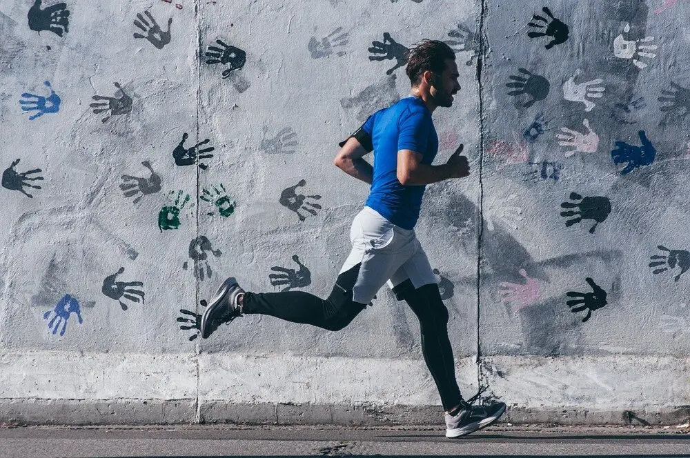 creative lifestyle. image of a man running